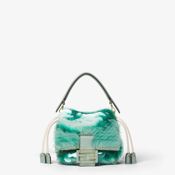 Fendi Mamma Baguette Small In Green