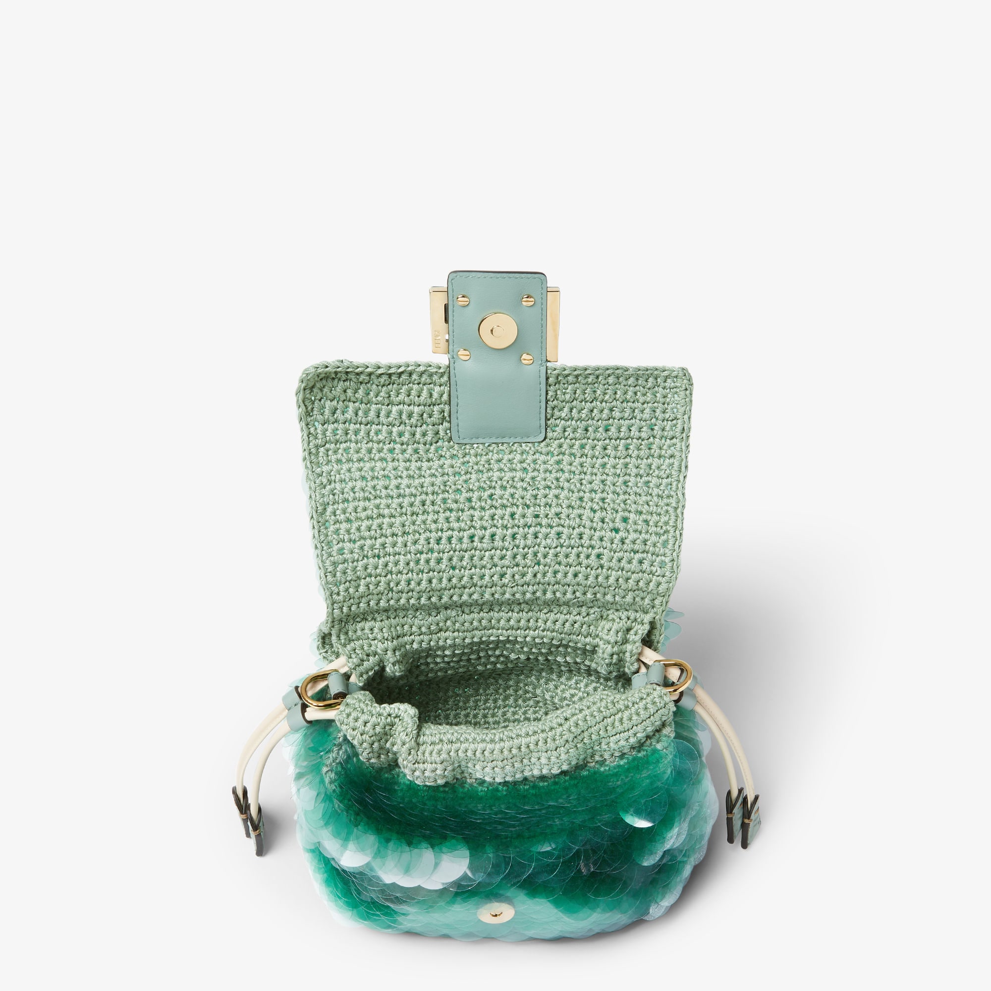 Mamma Baguette Small - Green | FENDI US