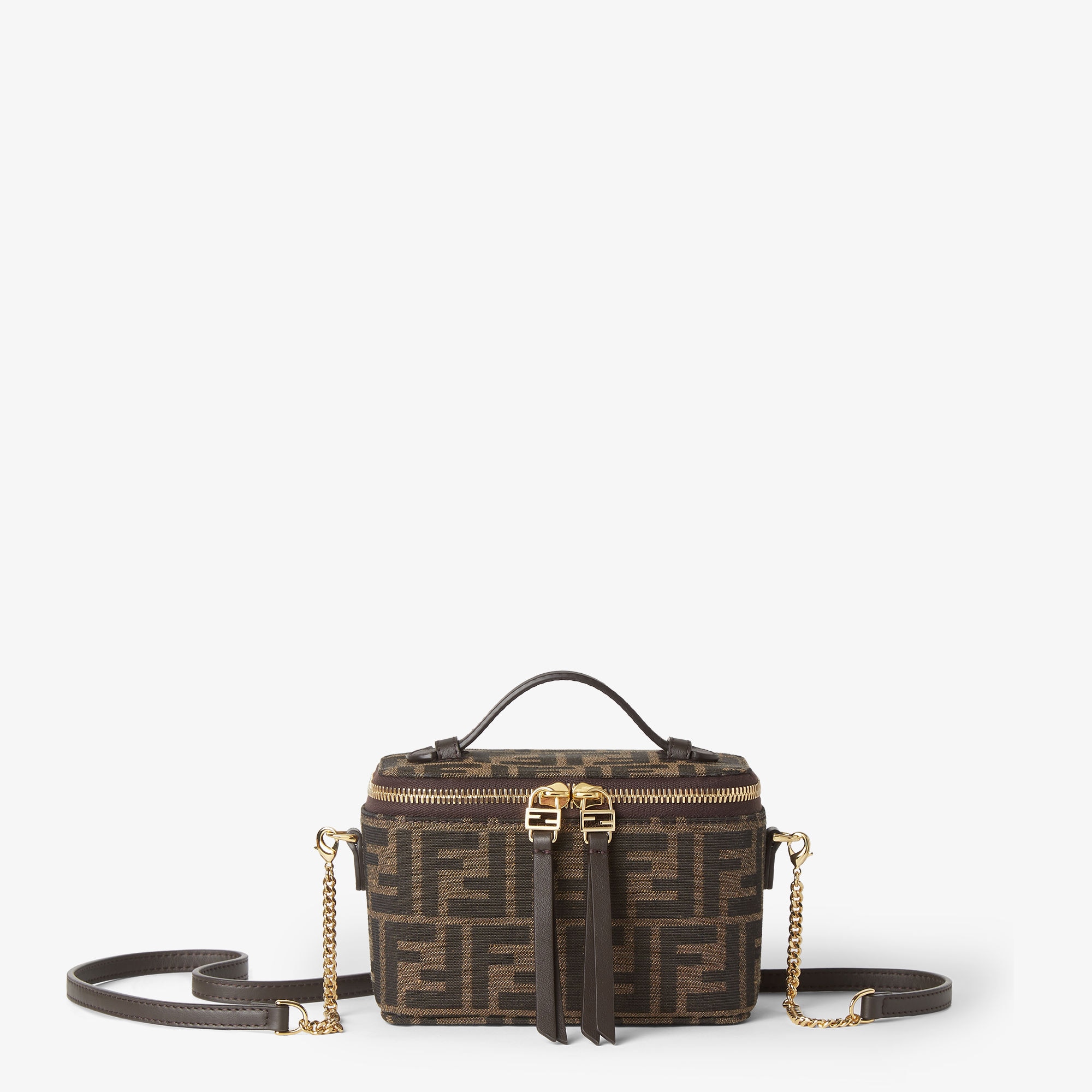 バッグ Fendi Vanity Bag Fendi Vanity Fabric Brown | Fendi