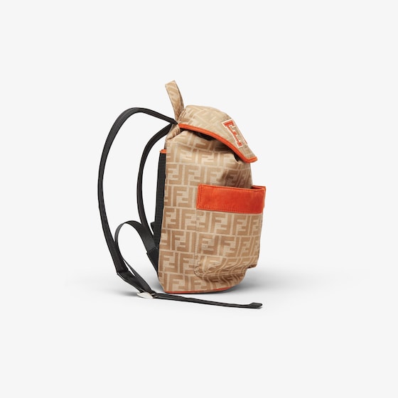 Fendi Junior backpack in beige jacquard fabric with all-over | Thumbnail 2