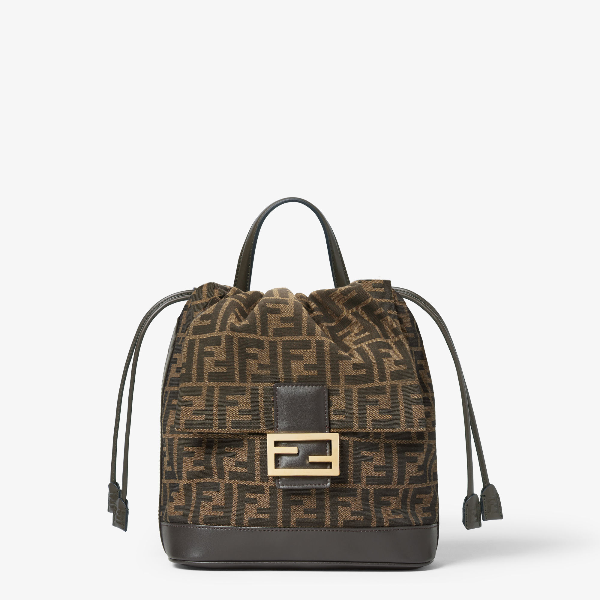 Fendi Rare Dark Brown Leather Mini Backpack Fendi Tobacco Shearling Macro FF 1974 Mini Backpack  main image 3