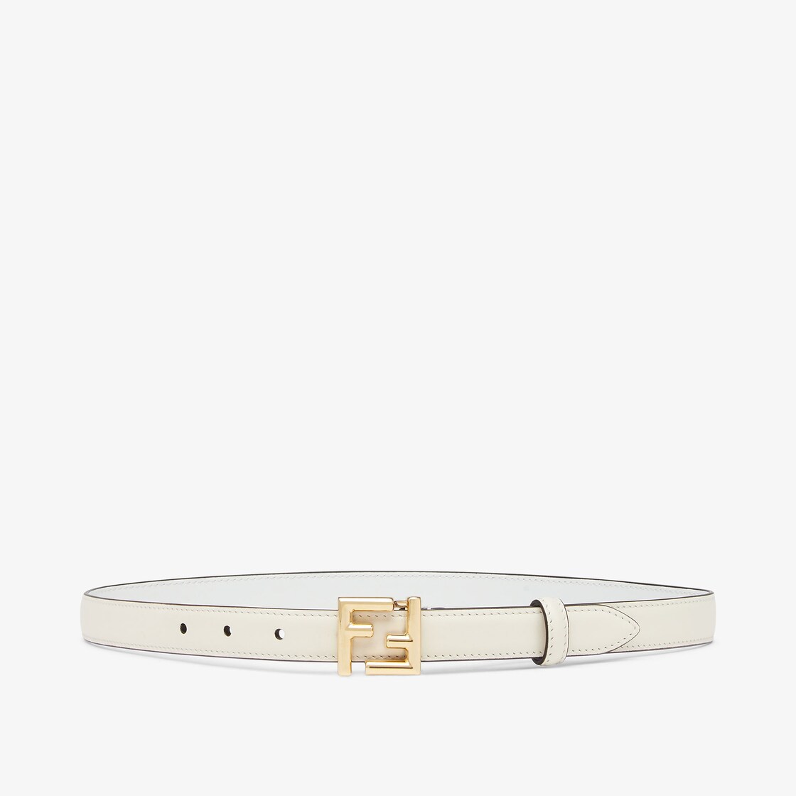 FF Belt White leather belt Fendi