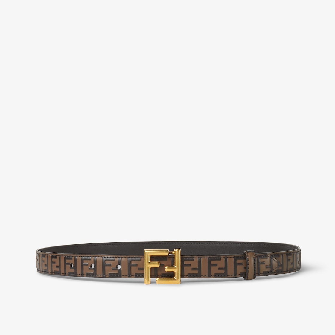 FF Belt Leather Brown Fendi