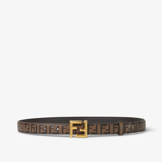 Fendi Ff Belt In Brown