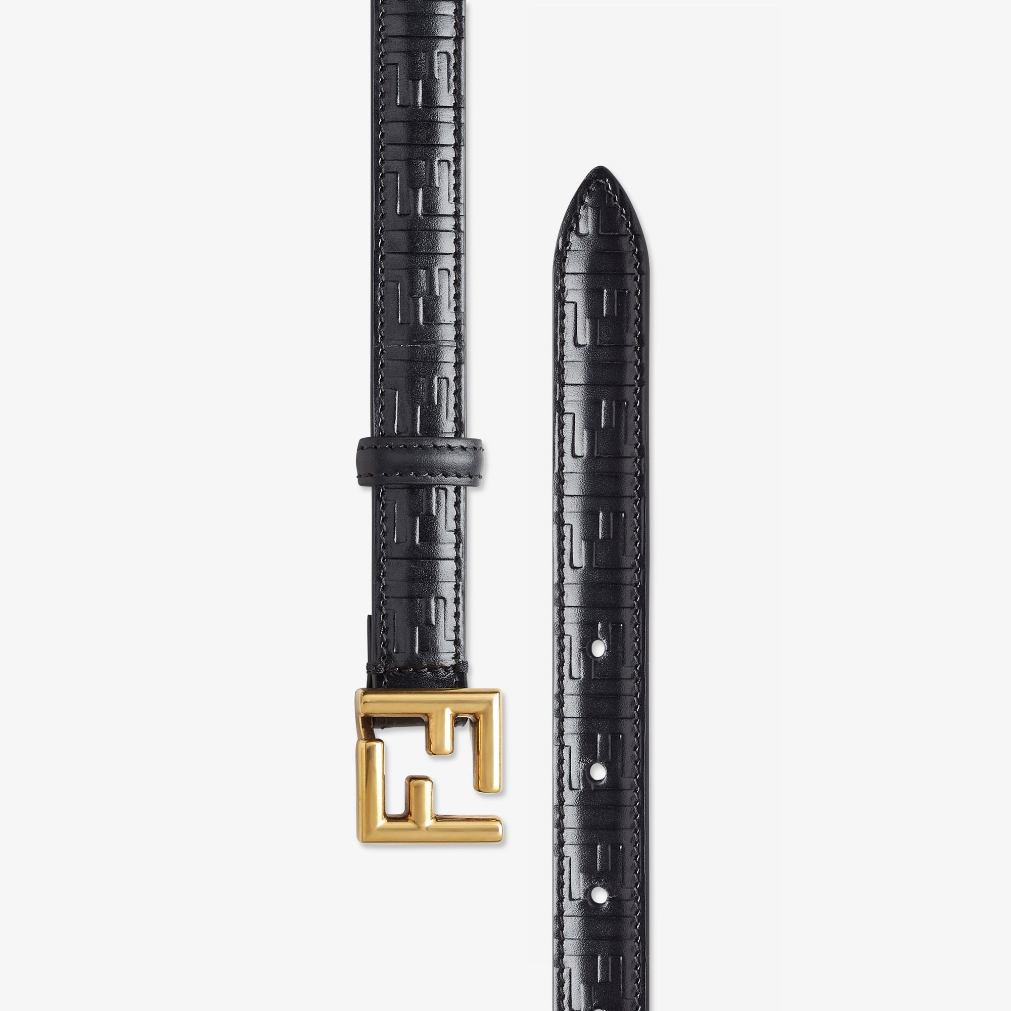 FF Belt Black leather belt Fendi