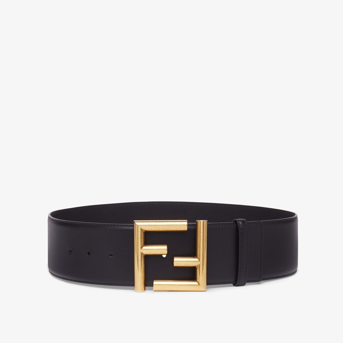 Belt - Black leather belt | Fendi