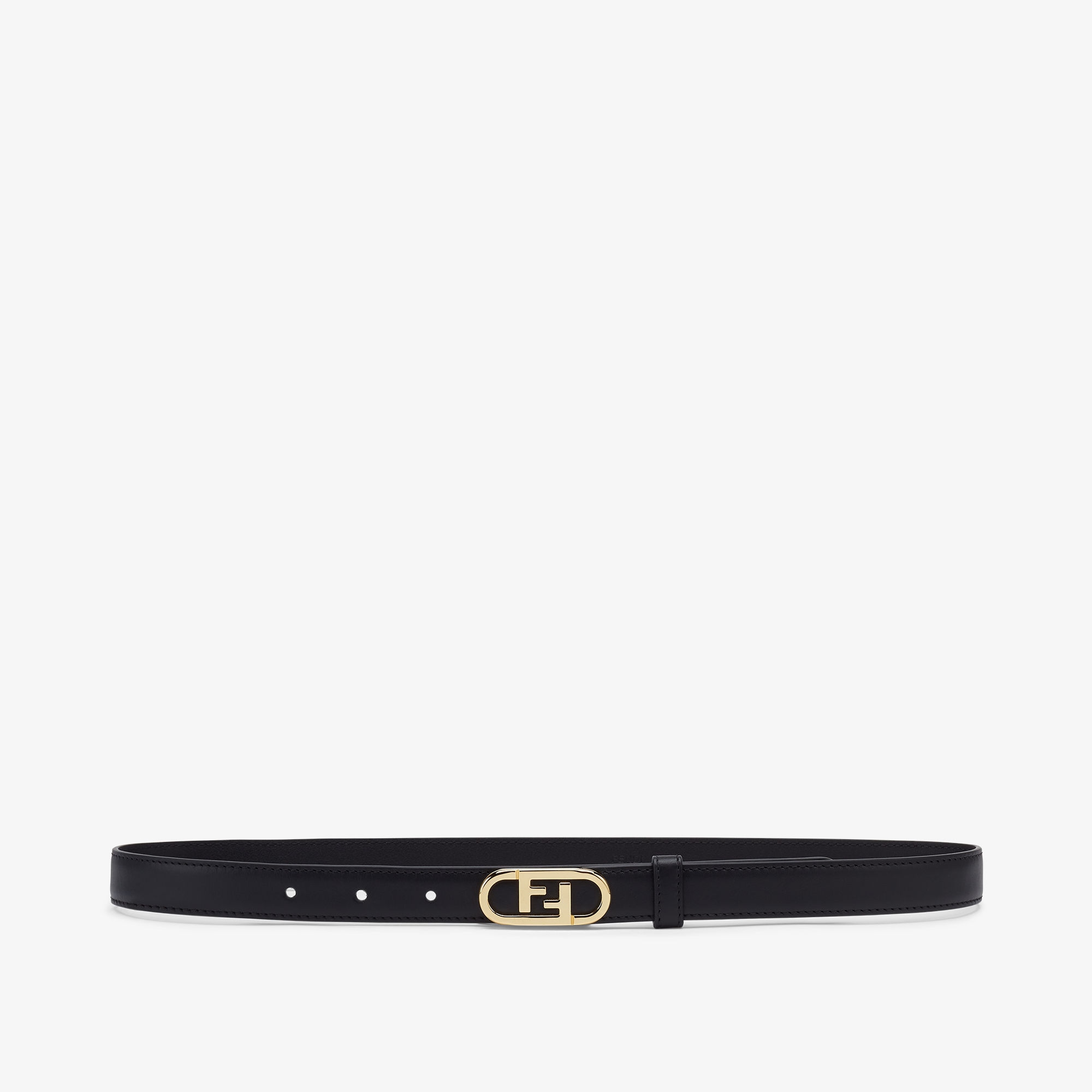FENDI ベルト 黒 ゴールド金具 (細い方向け) Forever Fendi Belt Leather Black | Fendi