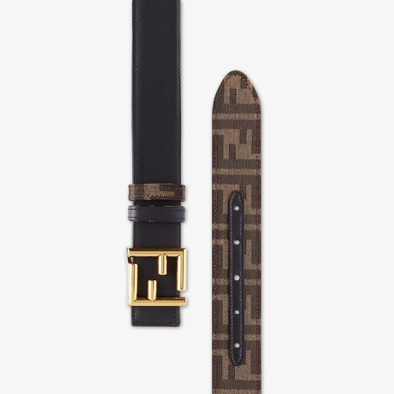 Fendi Reversible belt with loop and iconic FF stud buckle | Thumbnail 3