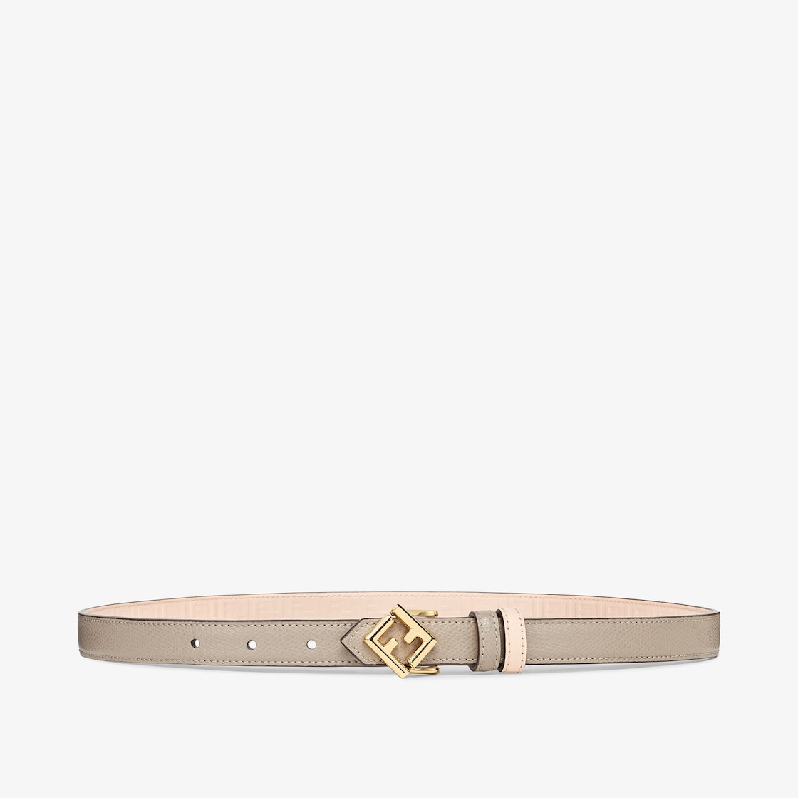 FF Diamonds Belt - Dove gray leather reversible belt | Fendi