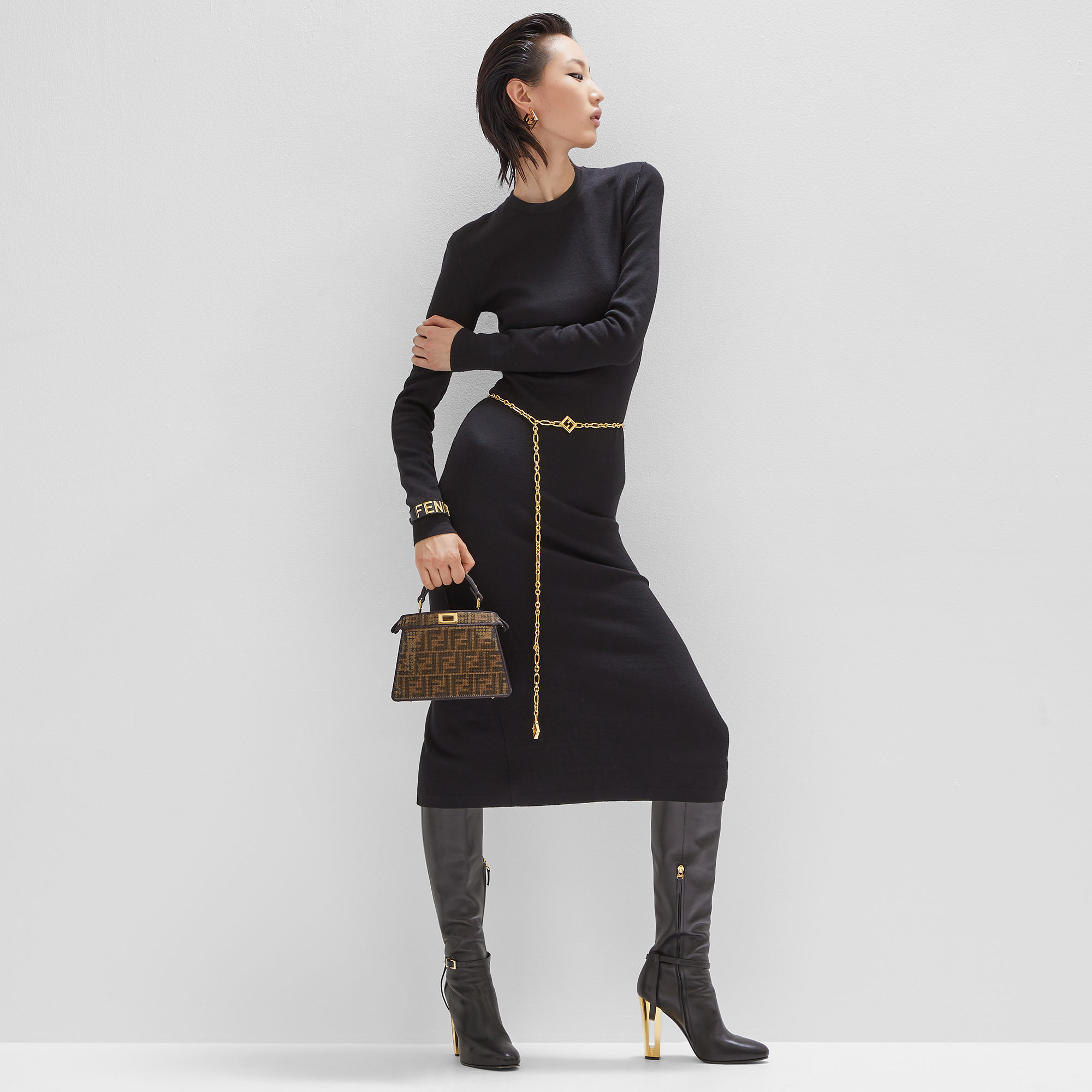 Fendi chain belt hot sale