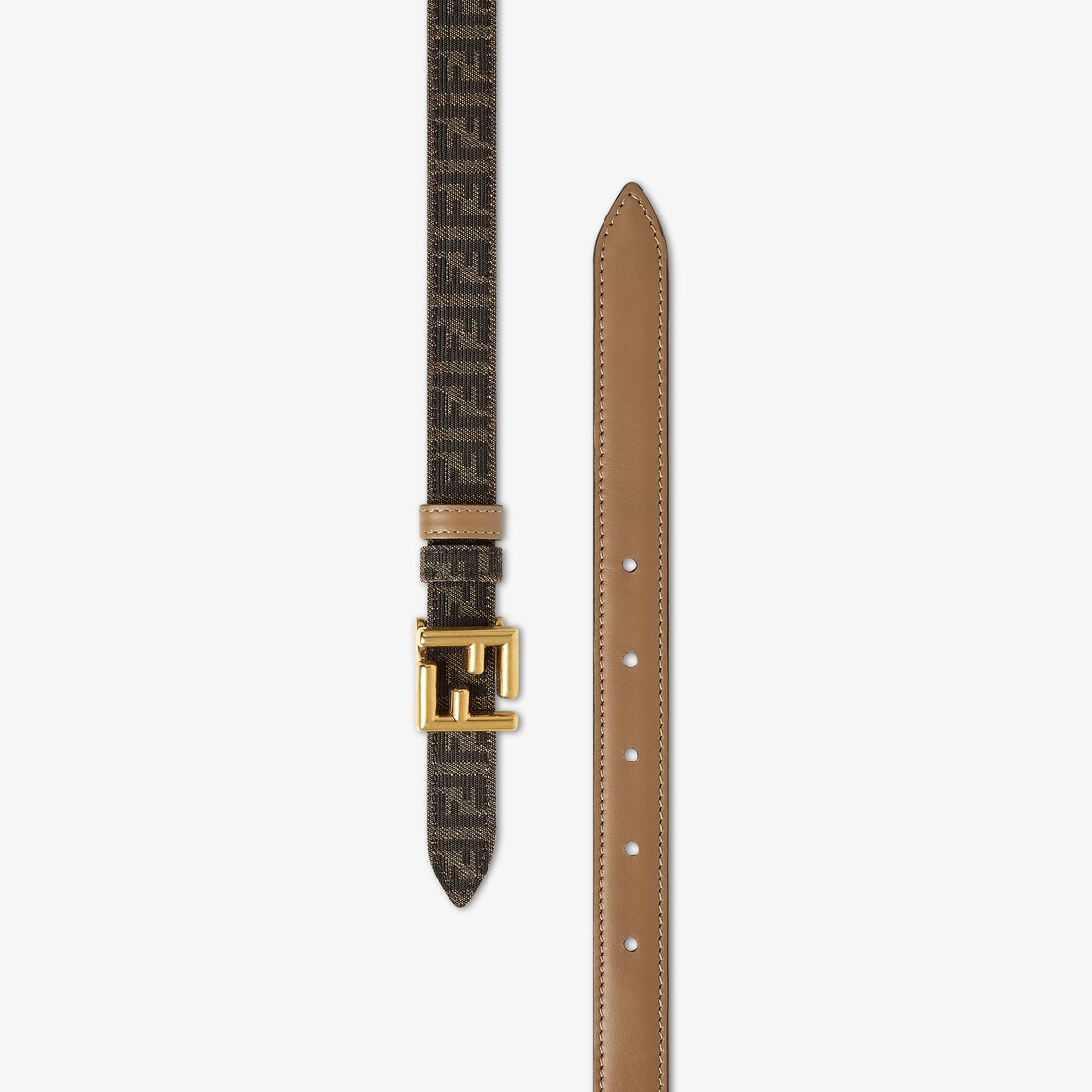 Fendi brown leather belt best sale