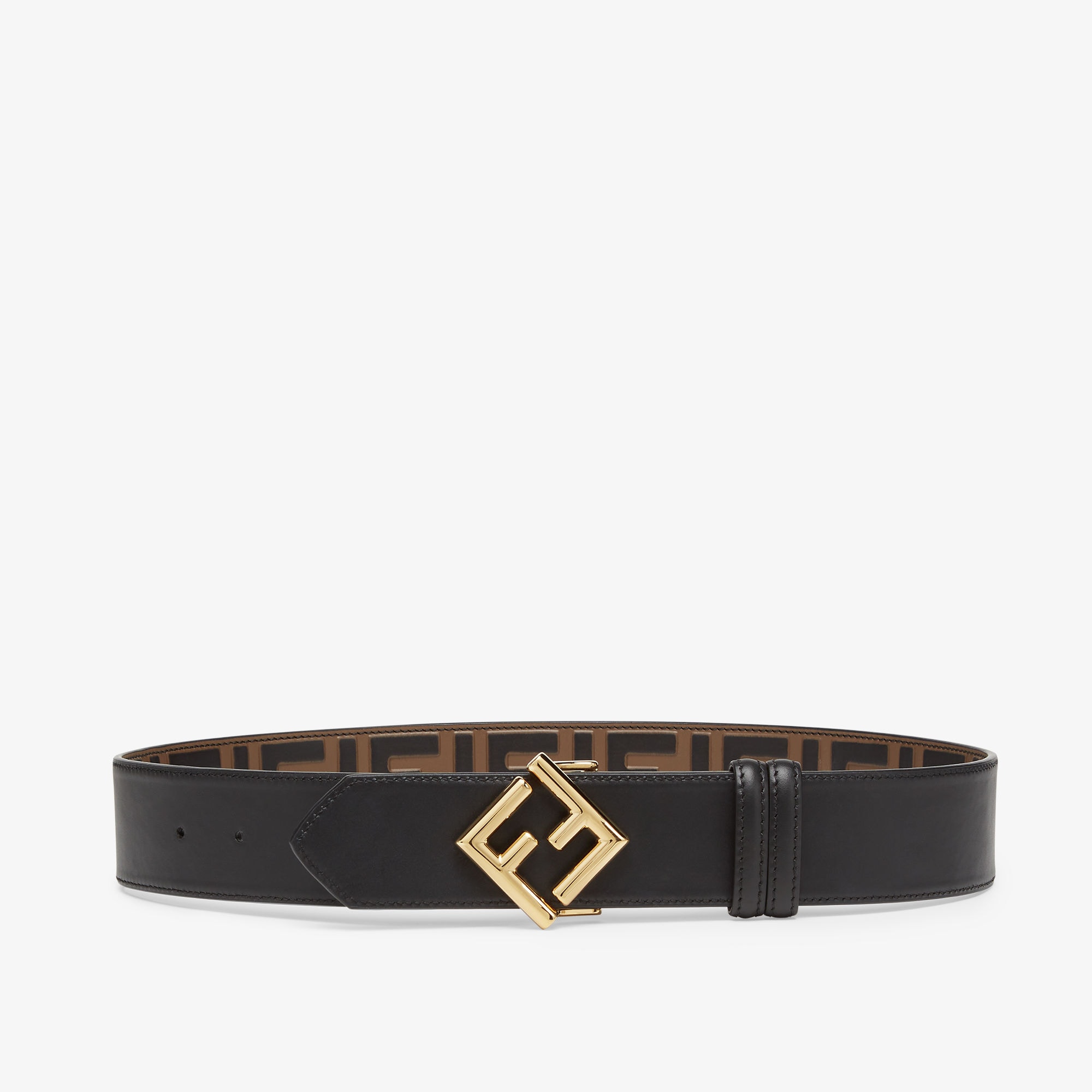 FF Diamonds BeltBrown leather reversible belt