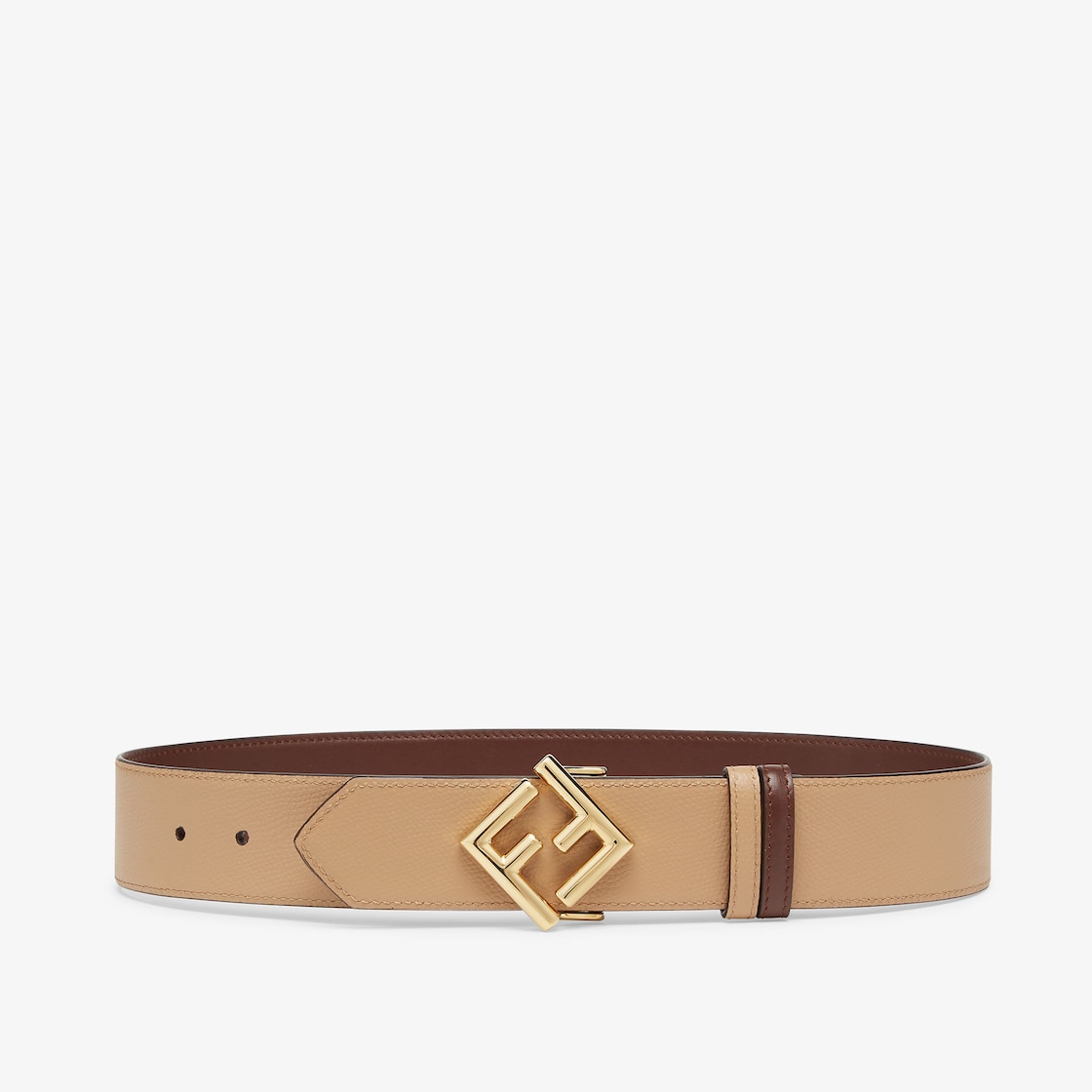 FF Diamonds Belt Leather Brown Fendi