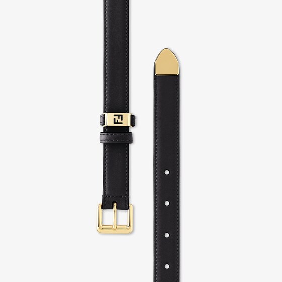 Fendi Slim belt with double loop and square buckle | Thumbnail 2