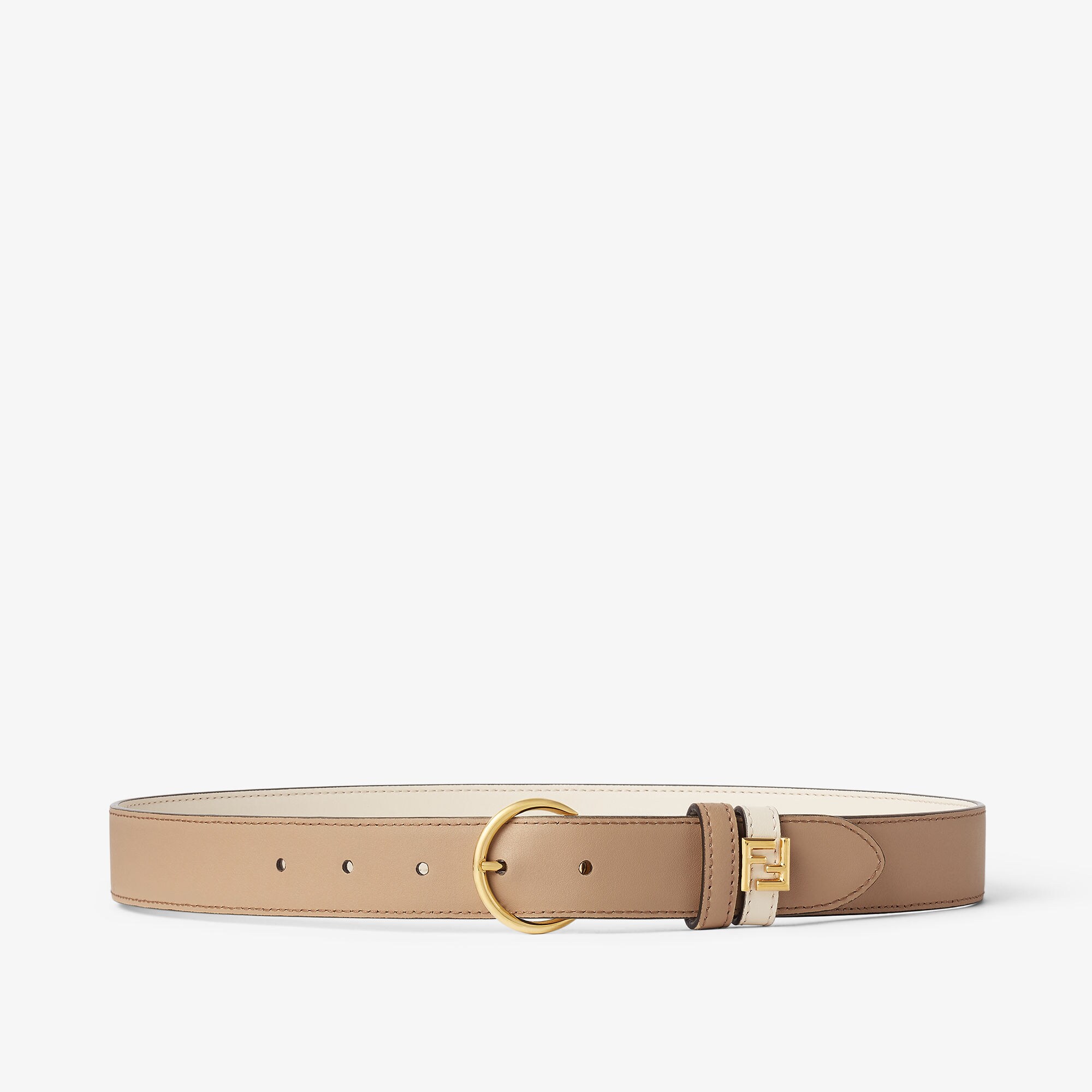 ベルト FENDI FF leather belt CAPPUCCINO+OBURAT Fendi Cappuccino Coloured Leather Ff Belt Women | ModeSens
