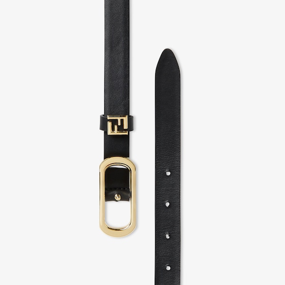 Fendi Thin belt with oval buckle and FF logo on the loop | Thumbnail 2