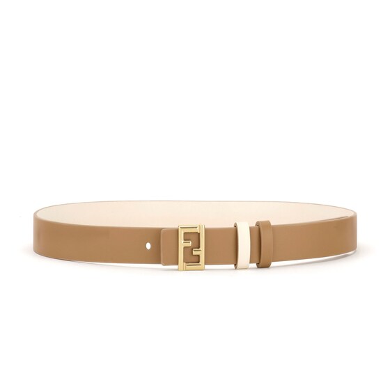 Fendi Ff Belt In Brown