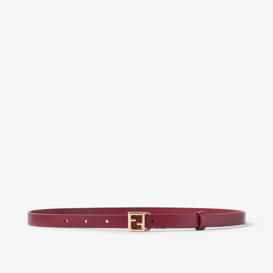 Fendi Ff Belt In Red