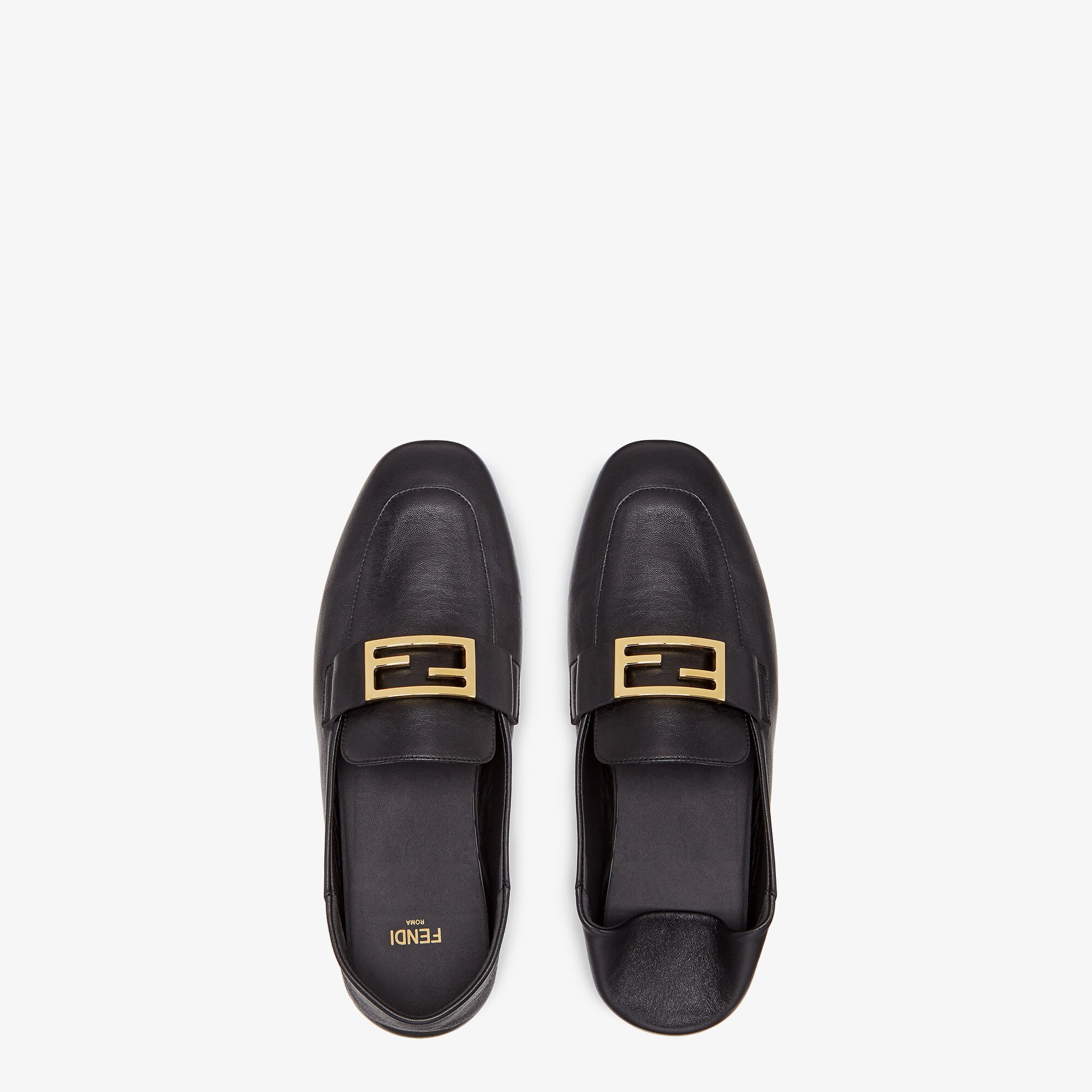 T*♡様 Fendi フェンディ ブラックレザー モカシン