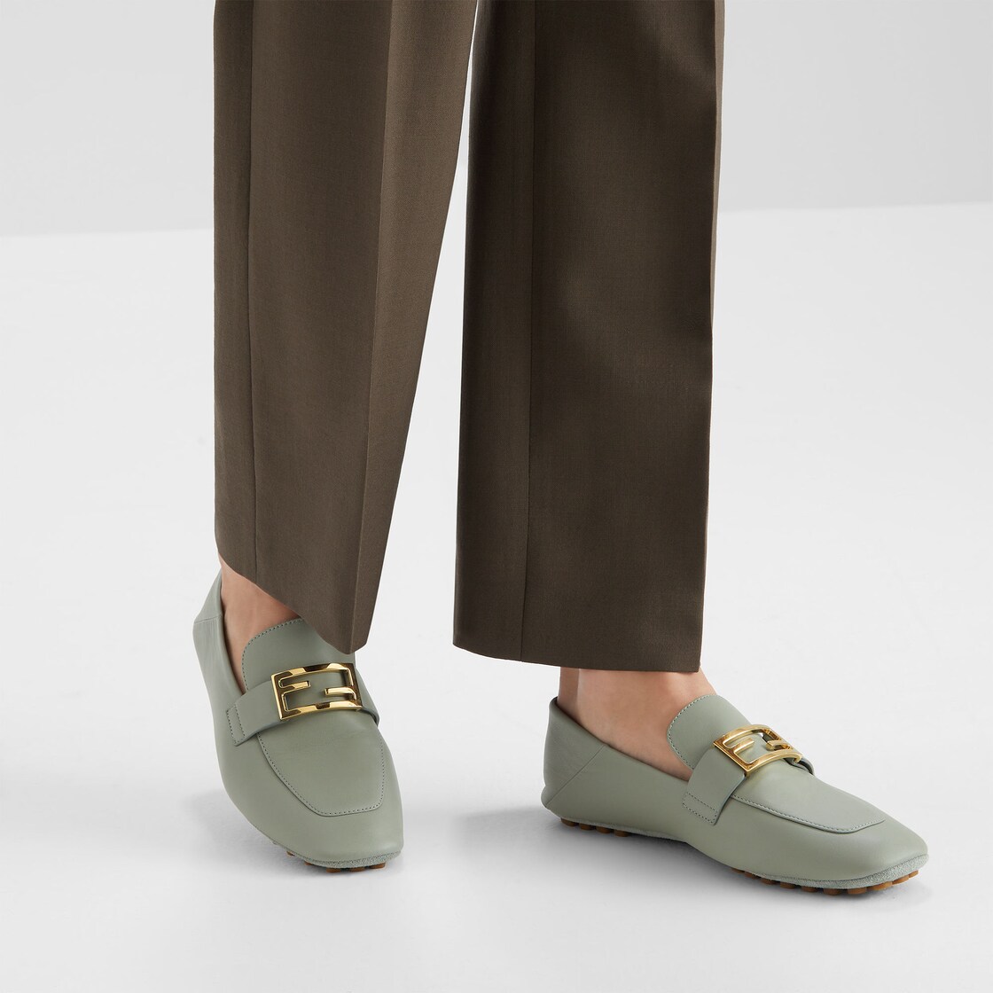 Baguette Matcha green leather loafers Green - Image 7/7