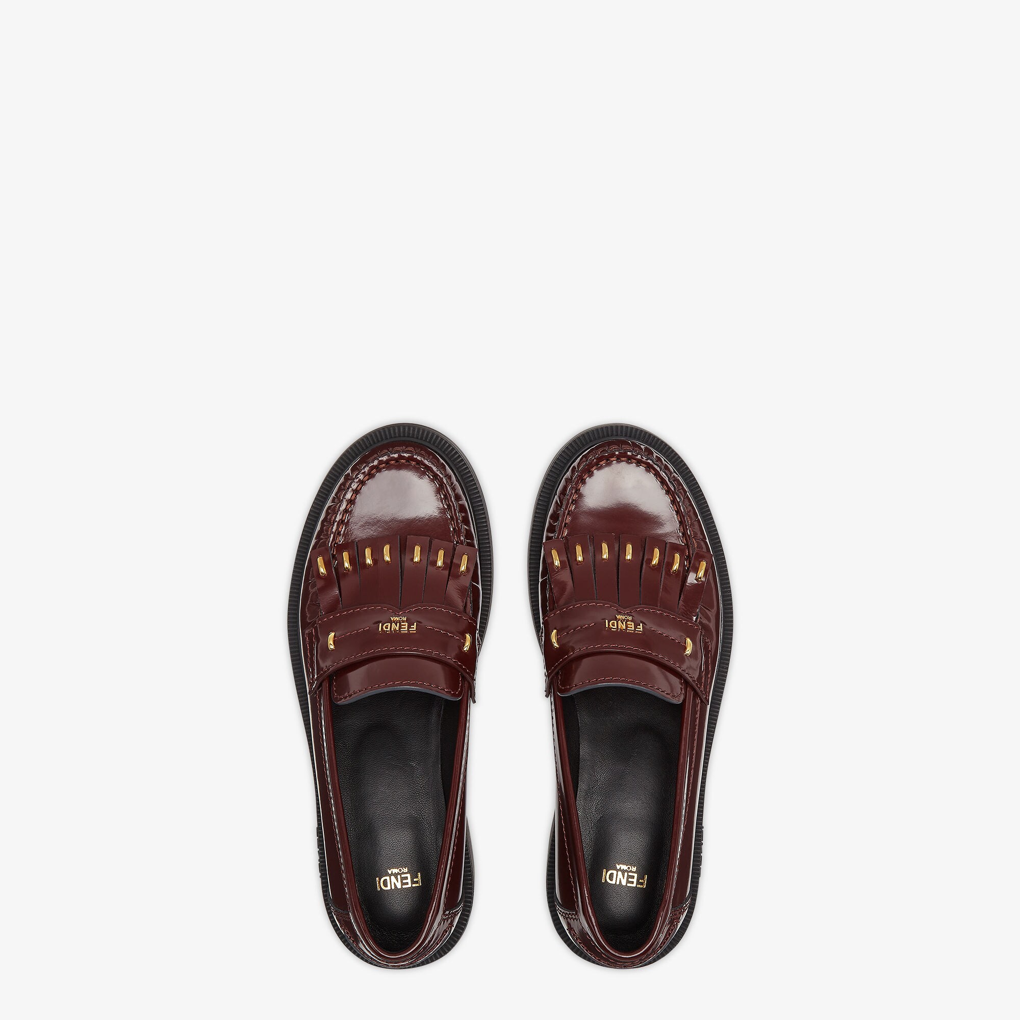 Fendi Women's Tan Selleria sale Leather Lizard-Trimmed round-toe Loafers 6.5