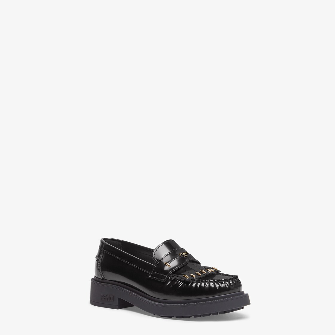 Fendi Filo Black leather loafers Black - Image 2/6