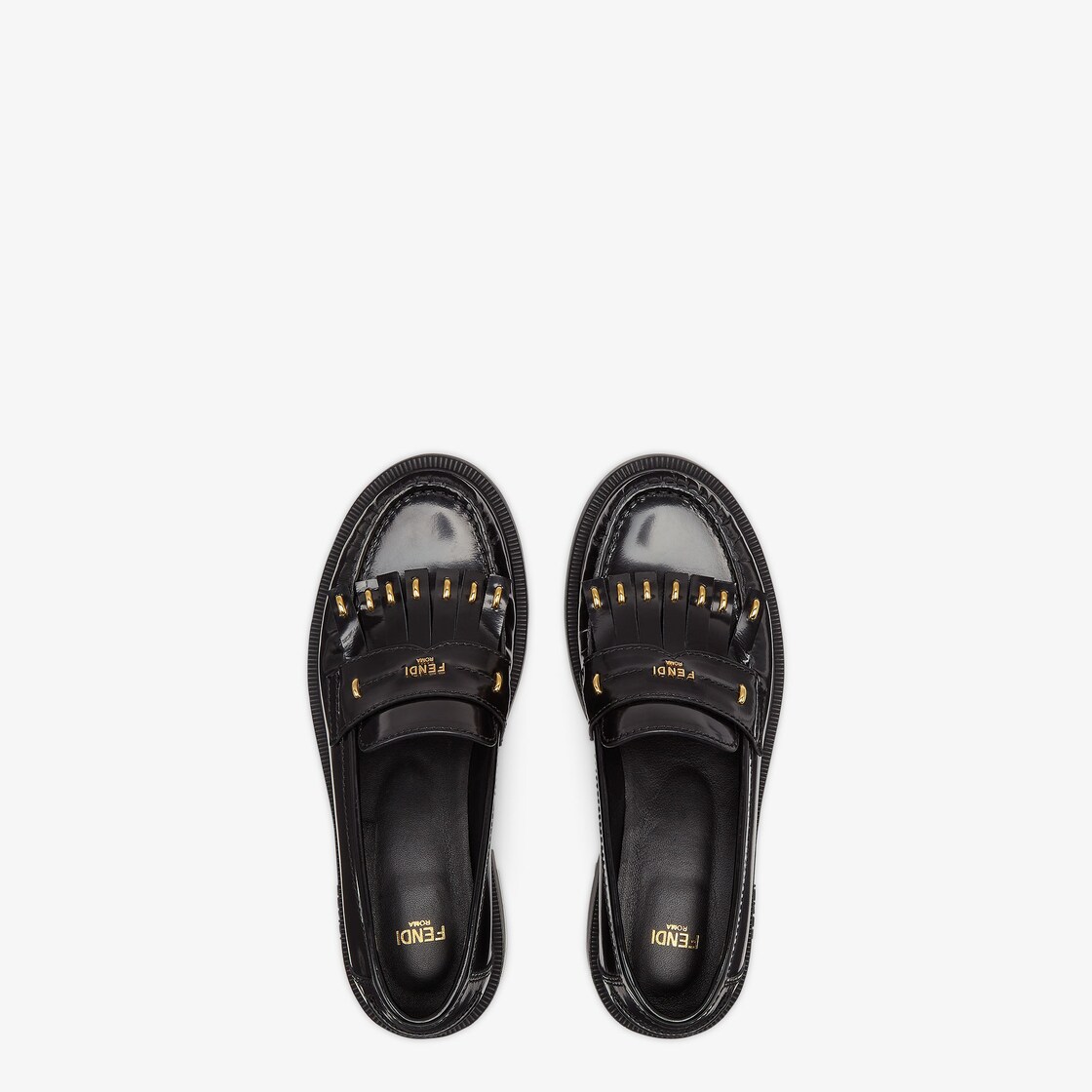 Fendi Filo Black leather loafers Black - Image 4/6