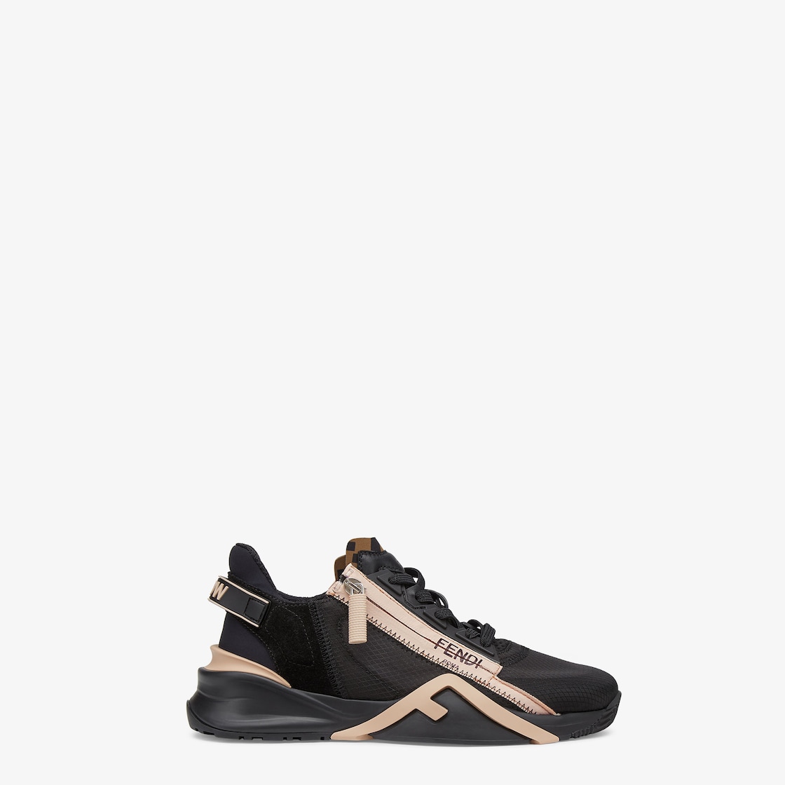 Fendi Flow Black nylon and suede low-tops Black - Image 1/6