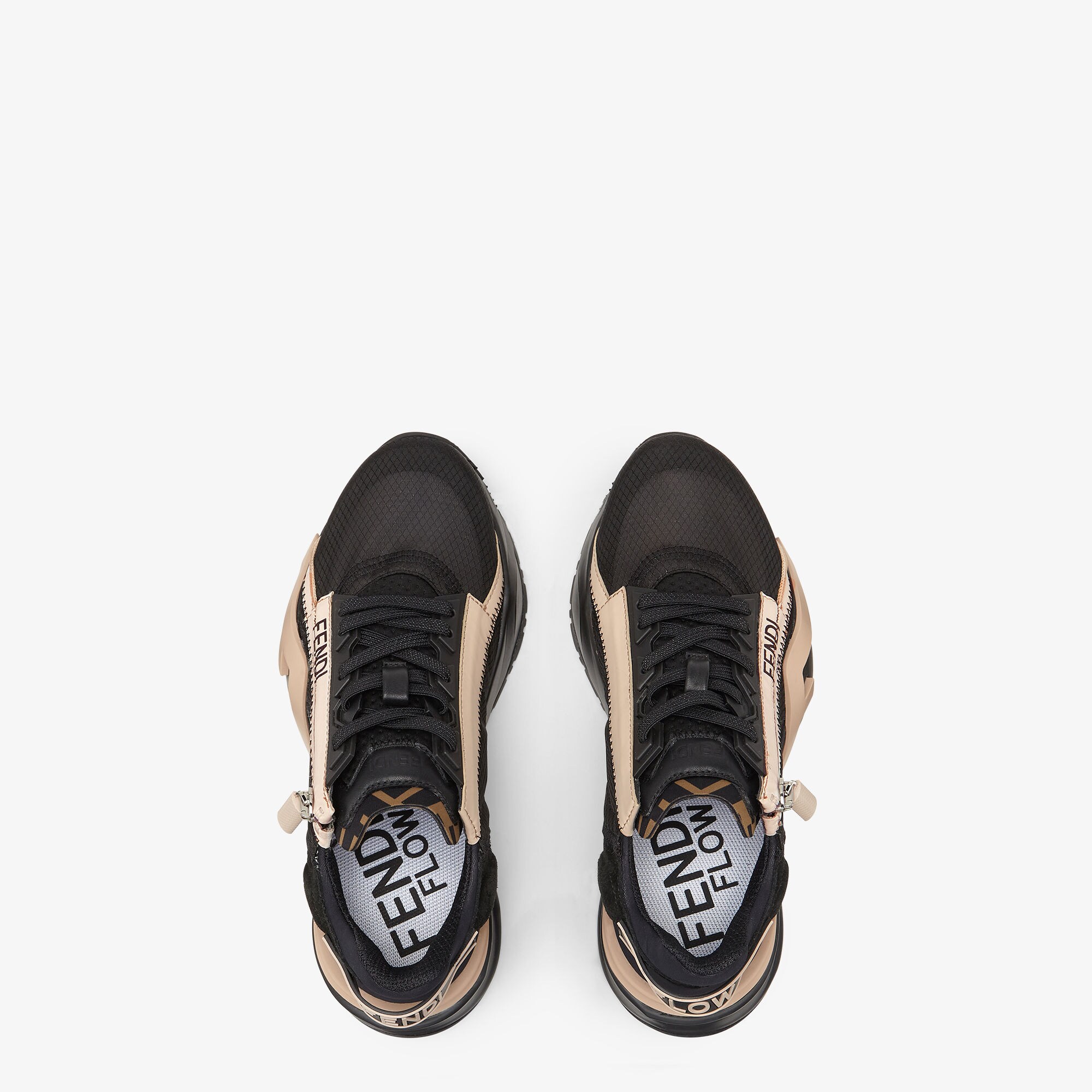 【FENDI】フェンディ フロー 黒 ナイロン スエード ロートップ FENDI (フェンディ) FENDI FLOW (フェンディ フロー) ロートップ