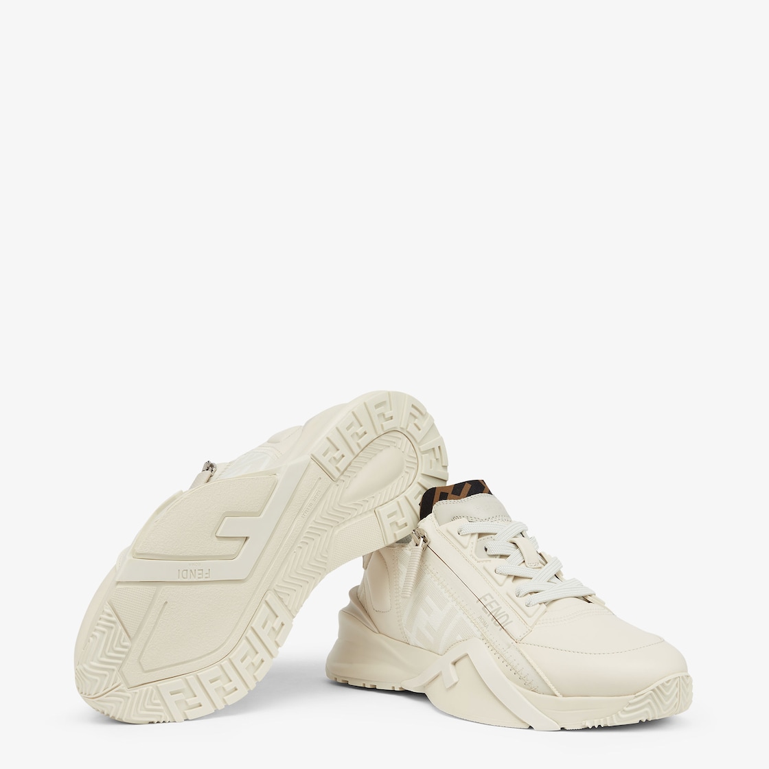 Fendi Flow - White caiman low-tops