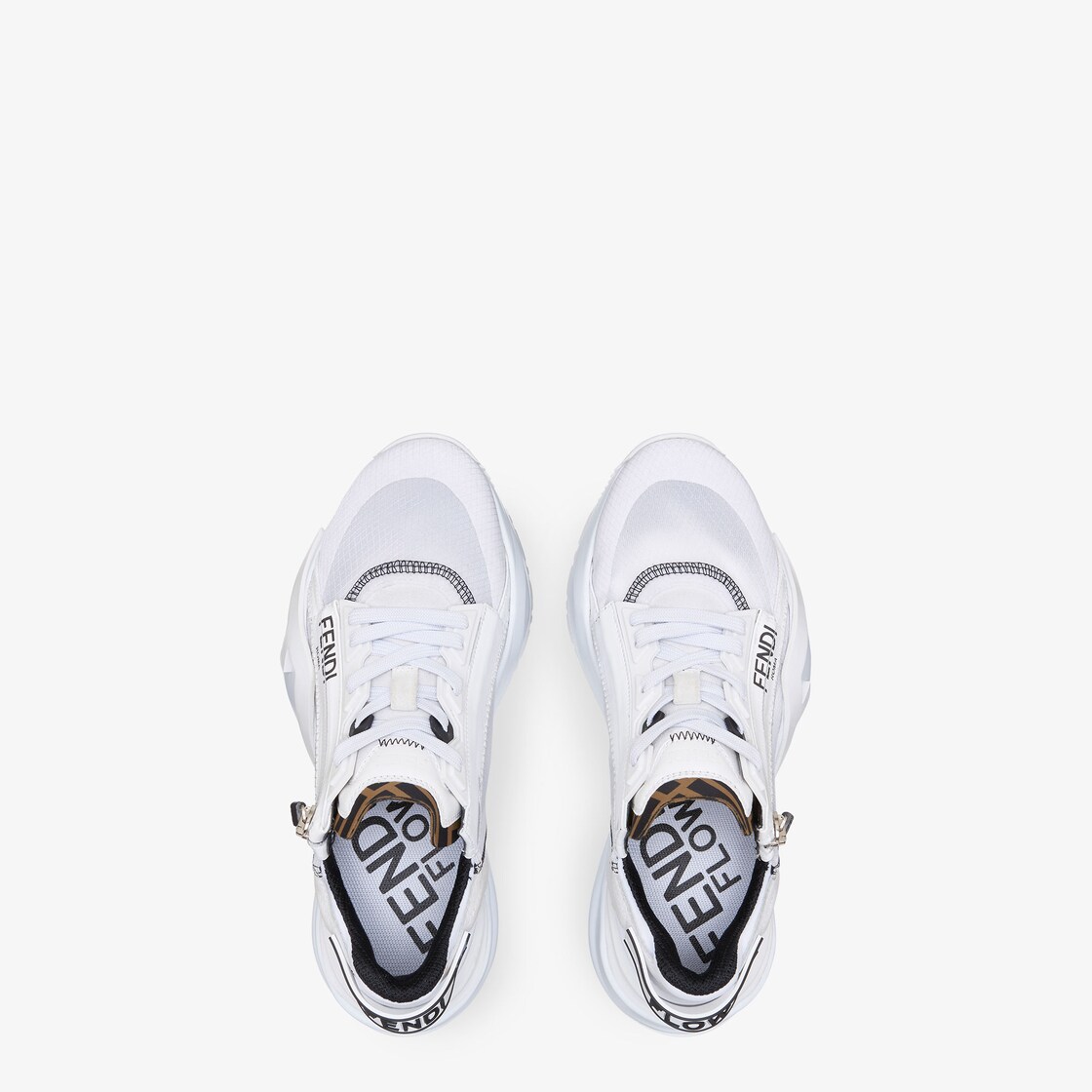 FENDI WOMAN BLACK&WHITE SNEAKERS - FENDI - SNEAKERS