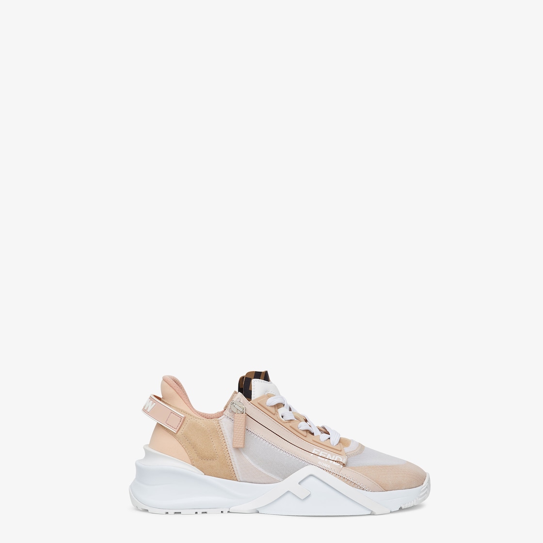 Fendi Flow Low top in pink nylon and suede Fendi