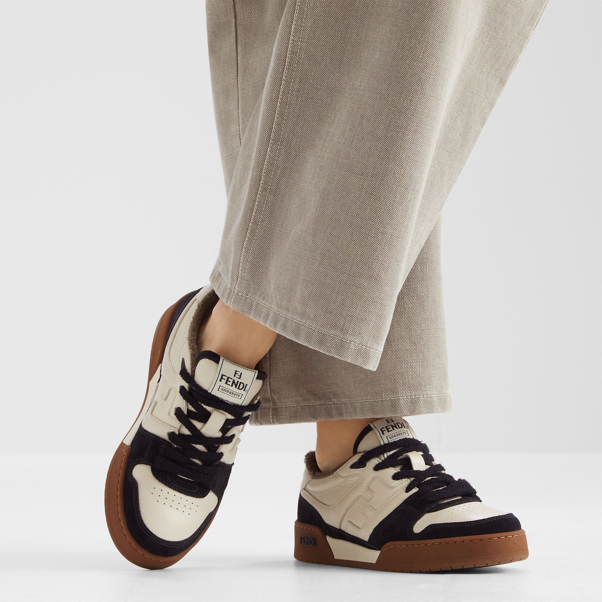 【FENDI】 MATCH SNEAKERS Fendi Match Leather White | Fendi