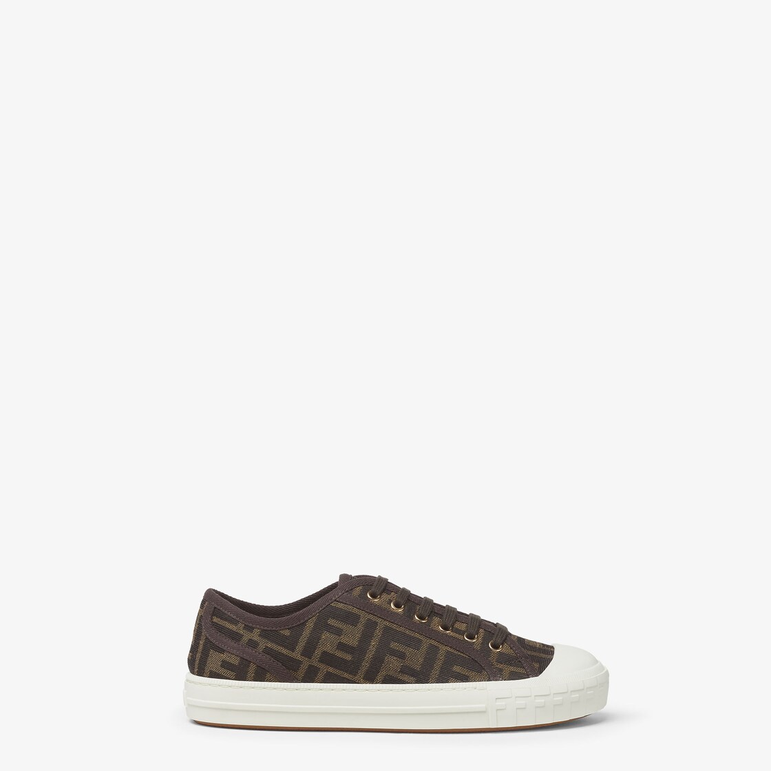 Domino Brown FF fabric low-tops Brown - Image 1/5