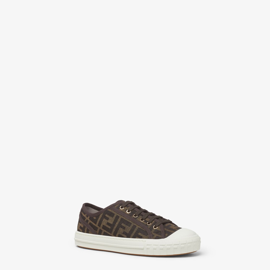 Domino - Brown FF fabric low-tops | Fendi