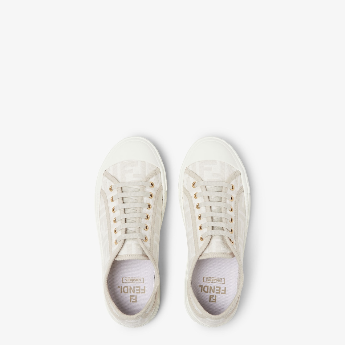 Domino White FF fabric low-tops White - Image 5/6