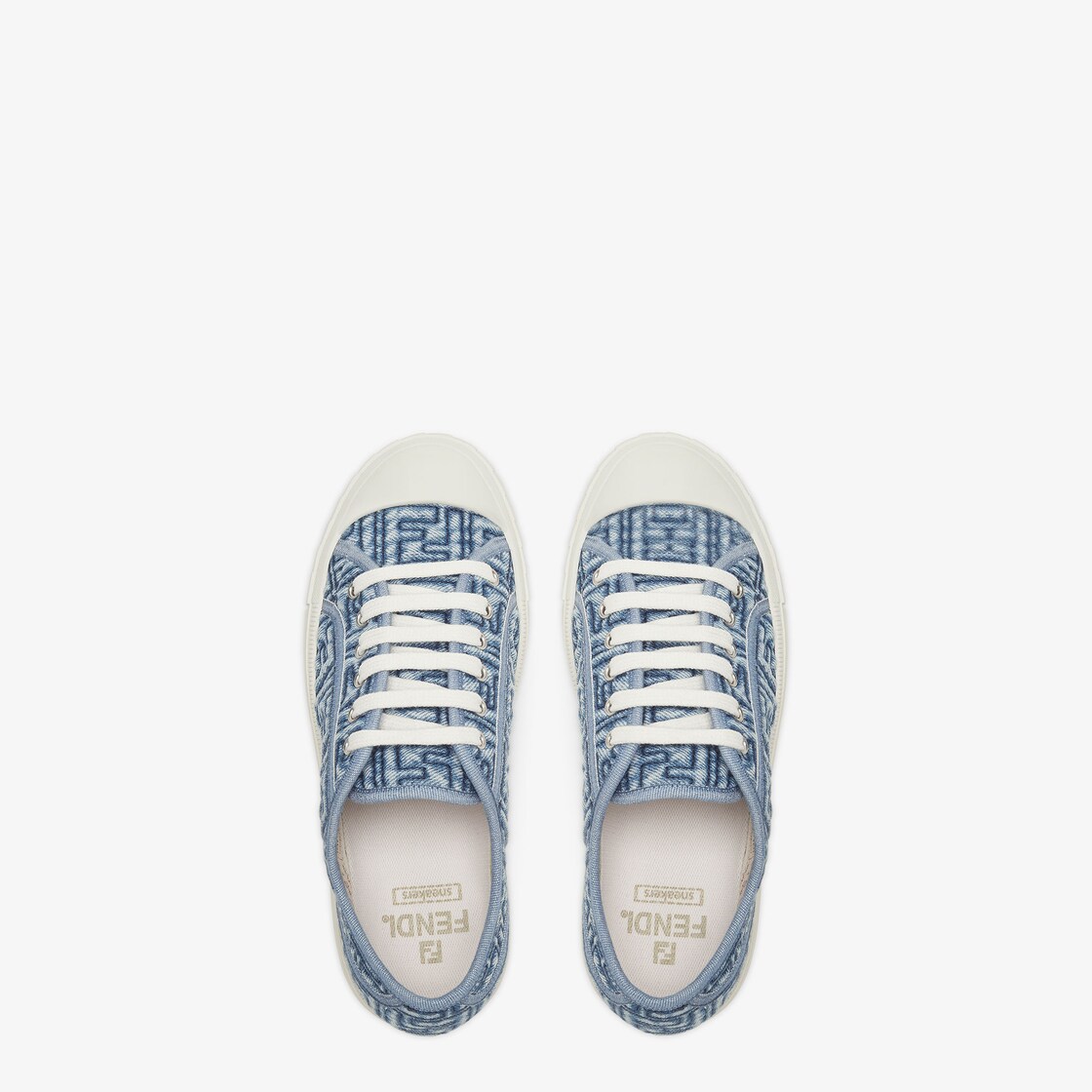 Domino - Blue denim low-tops | Fendi