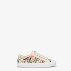 Domino Multicolor embroidered canvas low tops Fendi