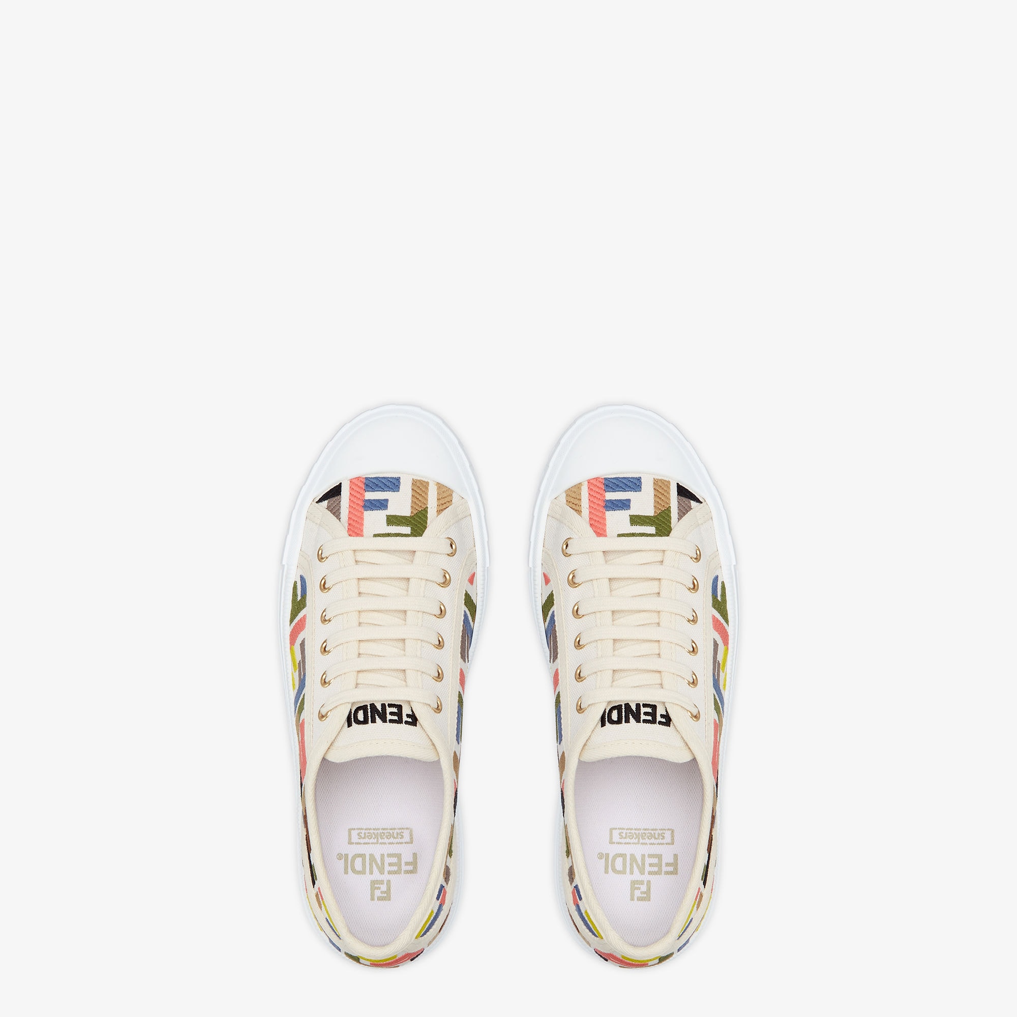 スニーカー Fendi Embroidered Fabric And Suede Sneakers Fendi Fendi Sneakers - Casual Shoes - Compare Prices from 7+