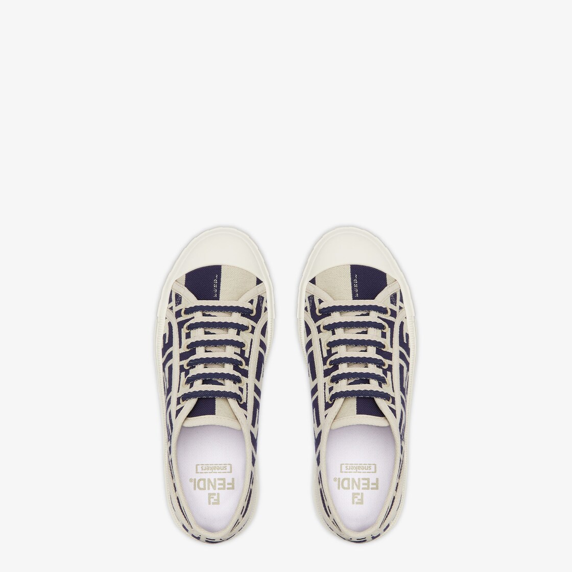 Domino - Blue FF canvas low tops | Fendi