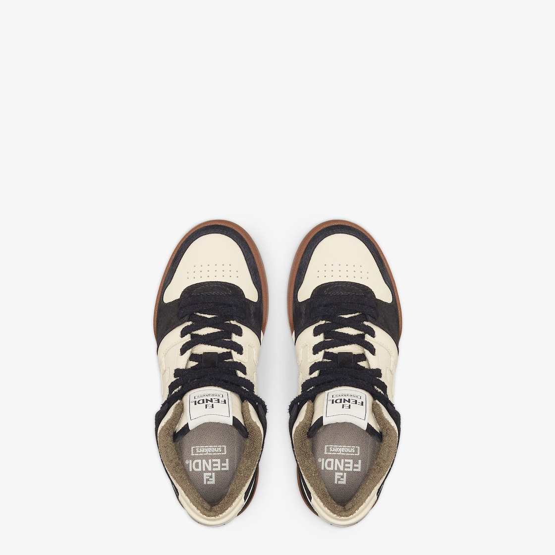 Fendi Match - White leather high-tops | Fendi