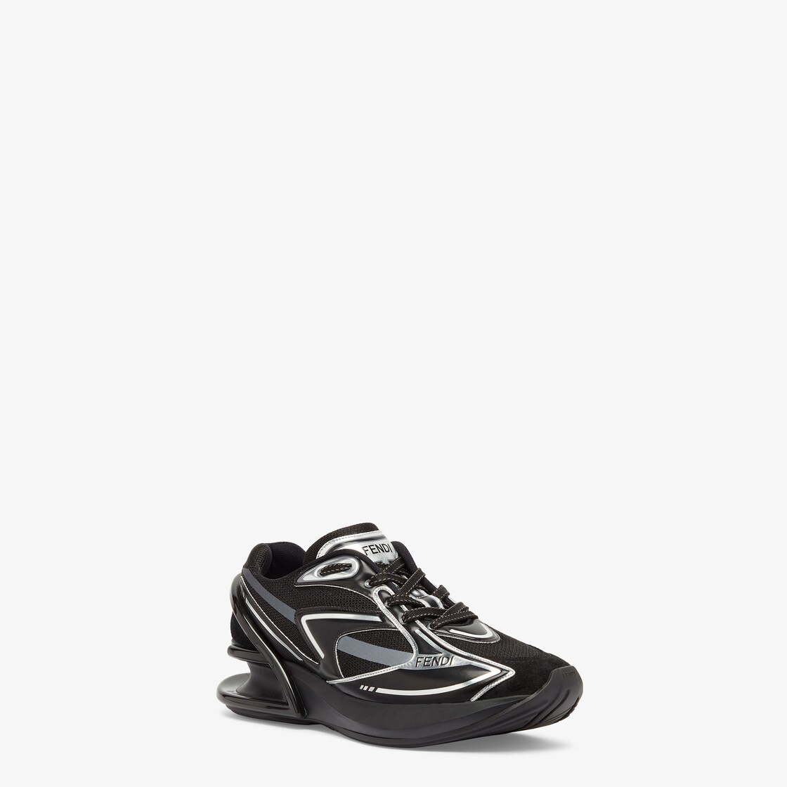 First 1 - Black fabric running shoes | Fendi