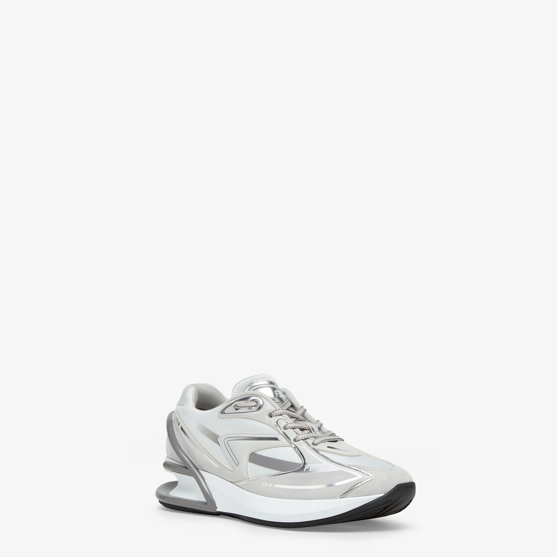 Fendi silver sneakers sale