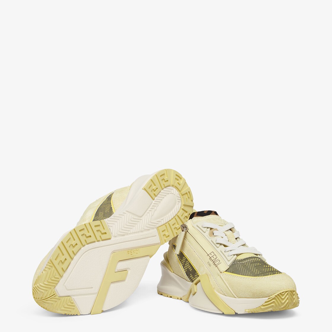 Fendi Flow - Yellow suede low-tops | Fendi