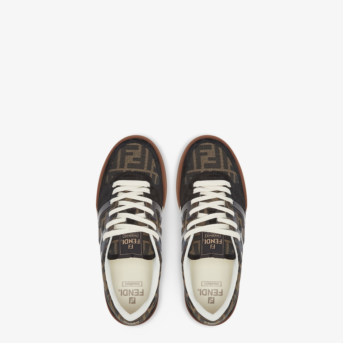 Fendi Match Canvas low-tops with black suede Black - Image 4/5