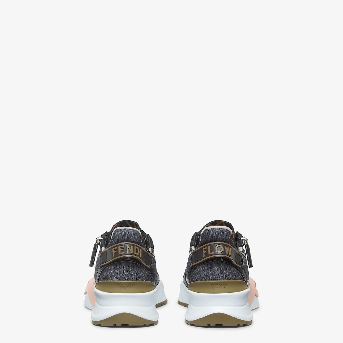 Fendi Flow Gradient black tech fabric low-tops Black - Image 3/5