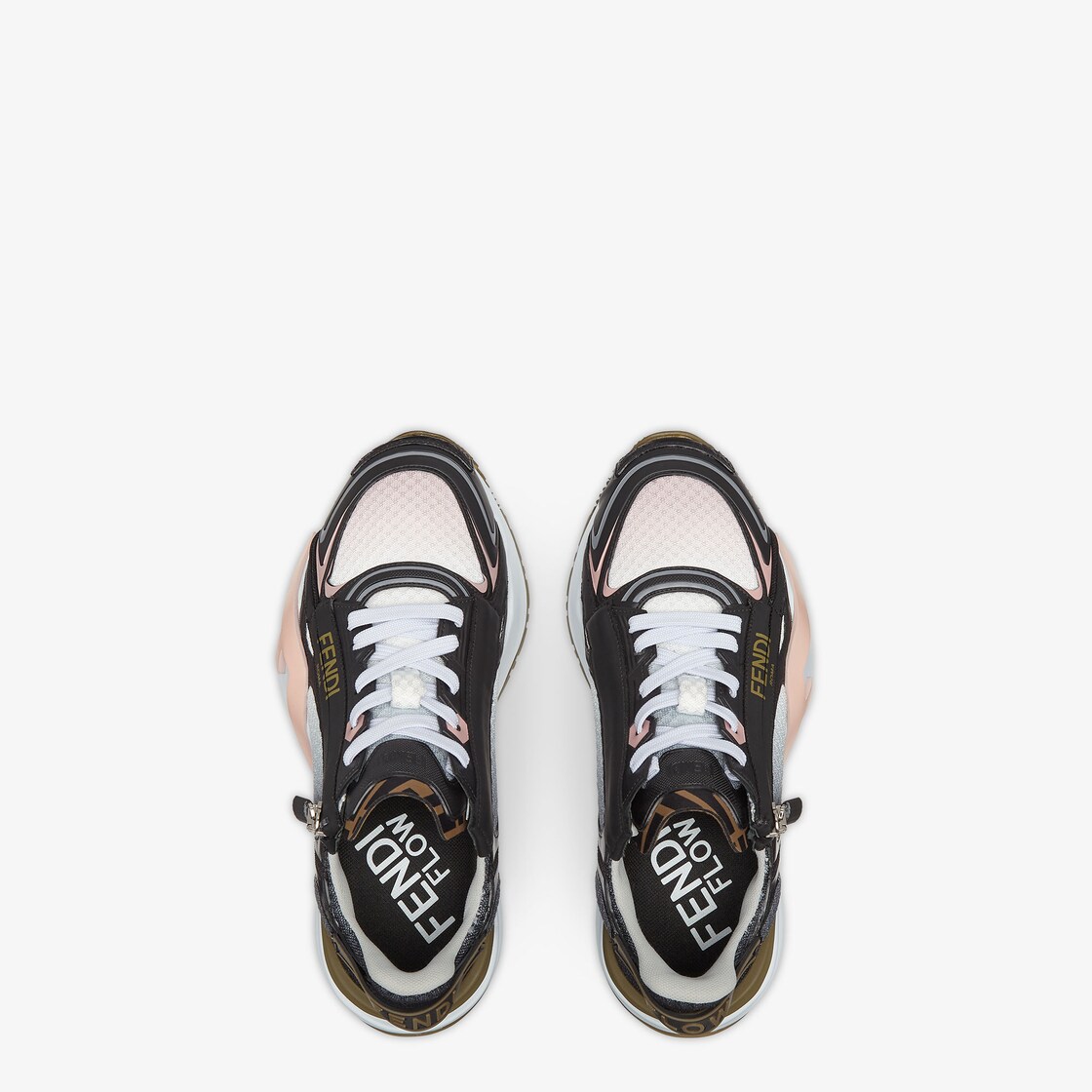 Fendi Flow Gradient black tech fabric low-tops Black - Image 4/5