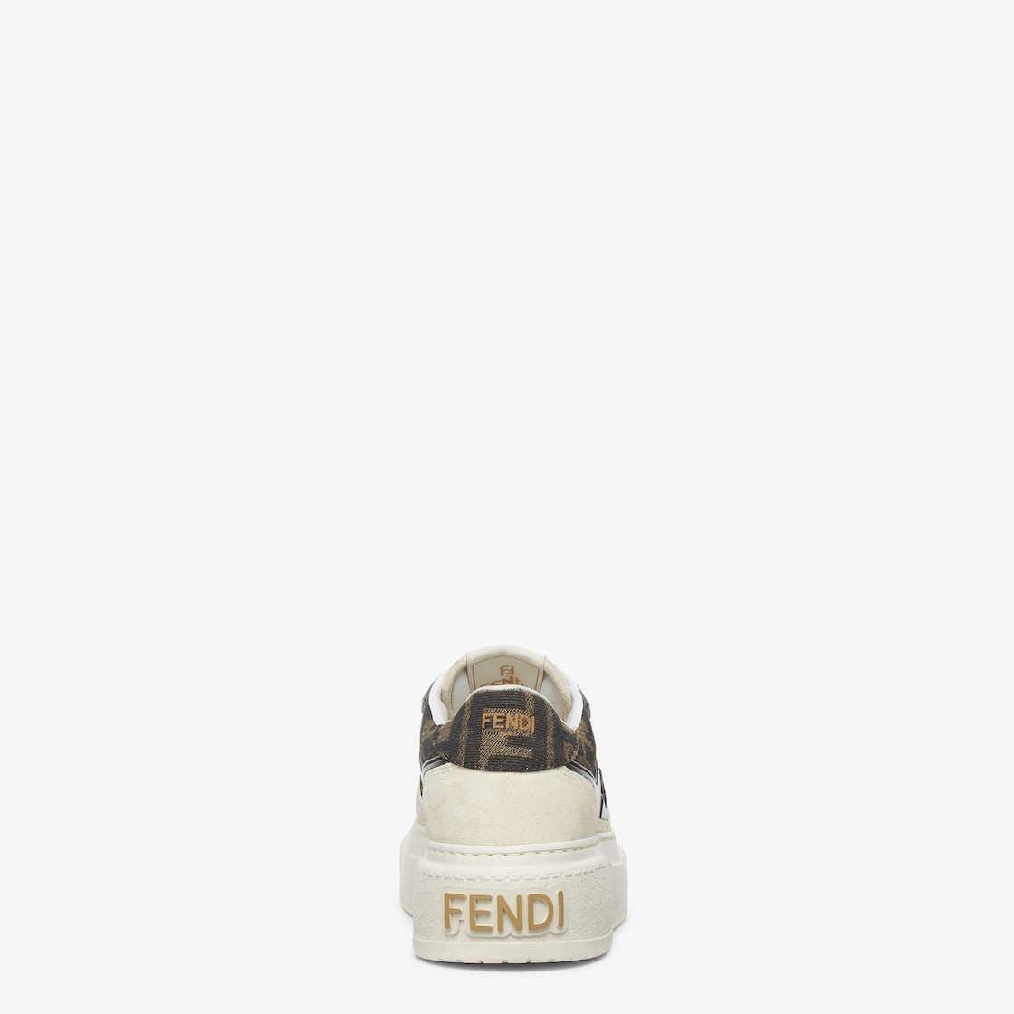 Fendi Match Canvas and white suede platform low-tops White - Image 3/5