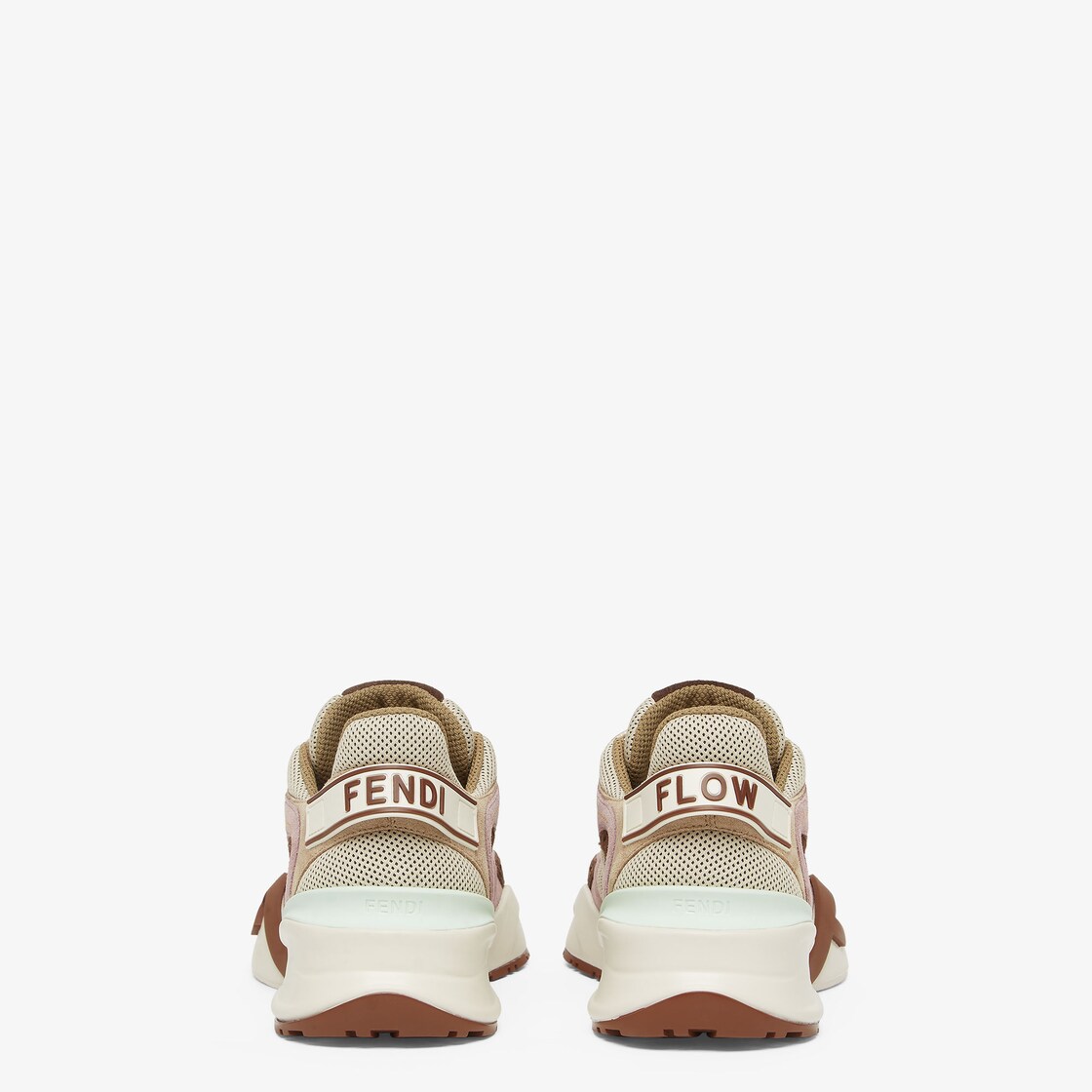 Fendi Flow Brown mesh and suede low tops Brown - Image 3/5