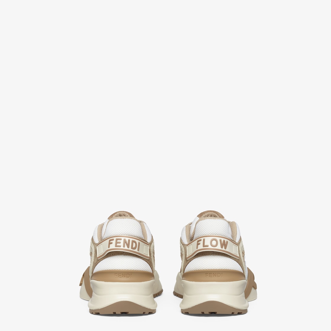 Fendi Flow Beige mesh and suede low tops Beige - Image 3/5